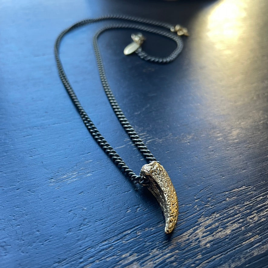 Cast Fossilized Turtle Claw Necklace