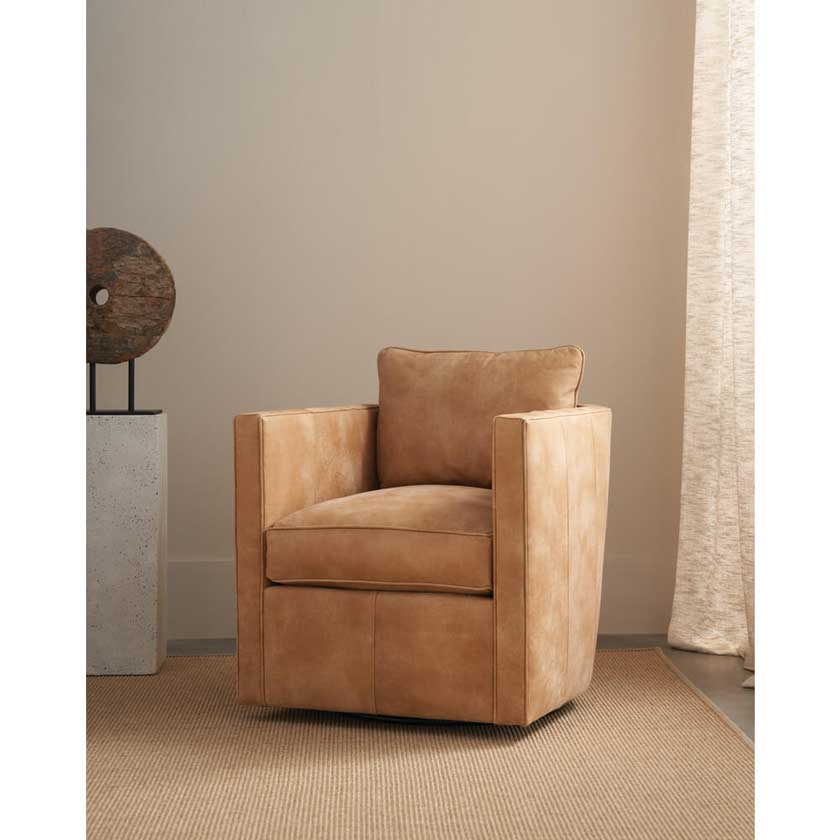 Asher Leather Swivel Chair