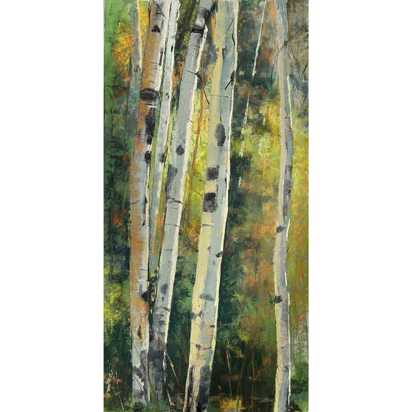 Among the Tree Spirits -Pastel Painting 30x15