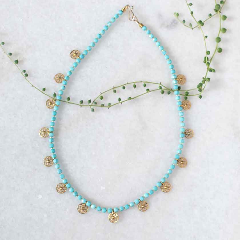 Turquoise Florette Necklace