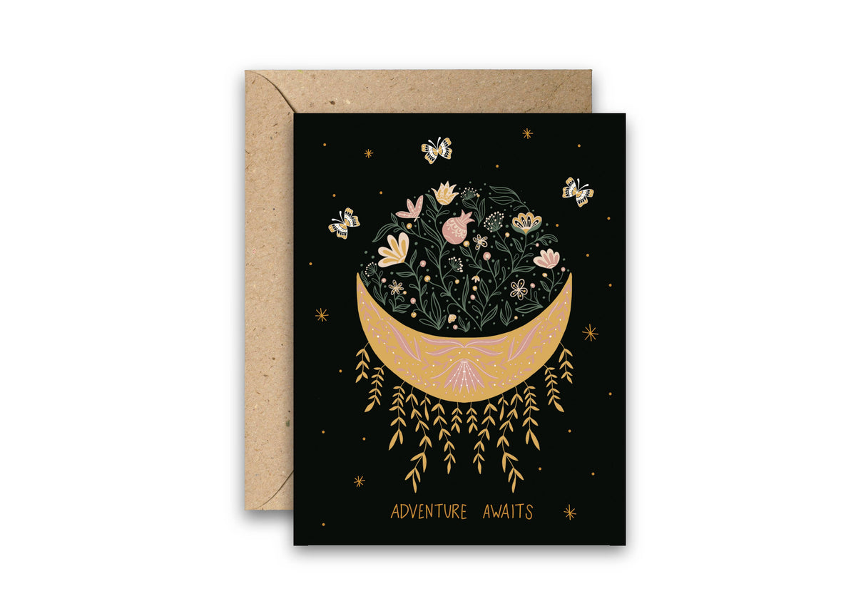 Adventure Moon Gold Foil Gift Card