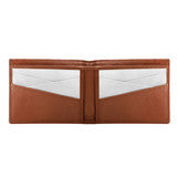 Bill Fold Leather and Stainless Steel Wallet