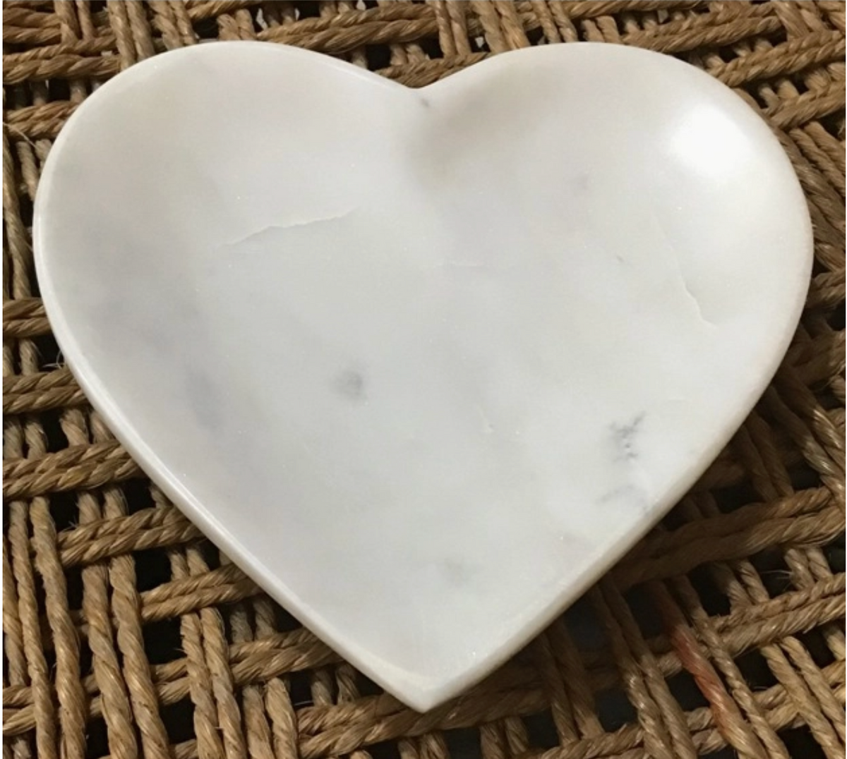 Stone Marble Heart  Dish