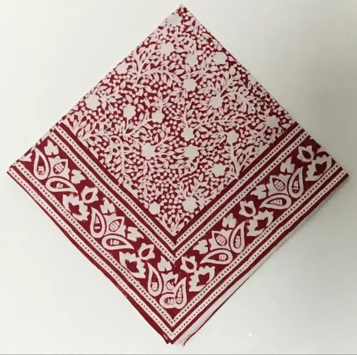 Hand-block Printed Holiday Napkins - Set of 4