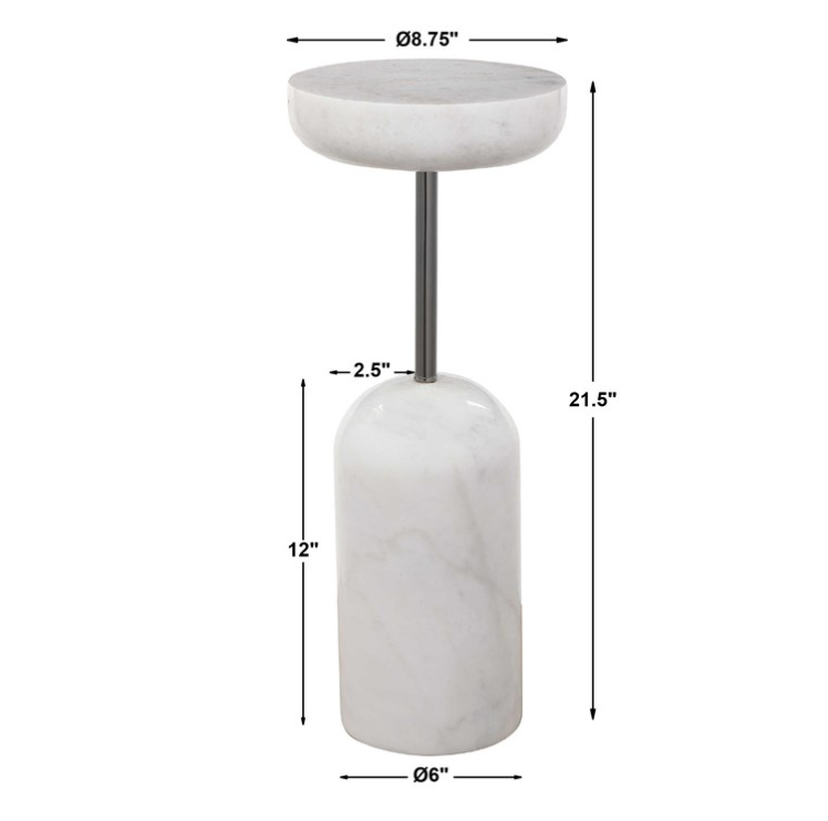 Dome Marble Accent Table