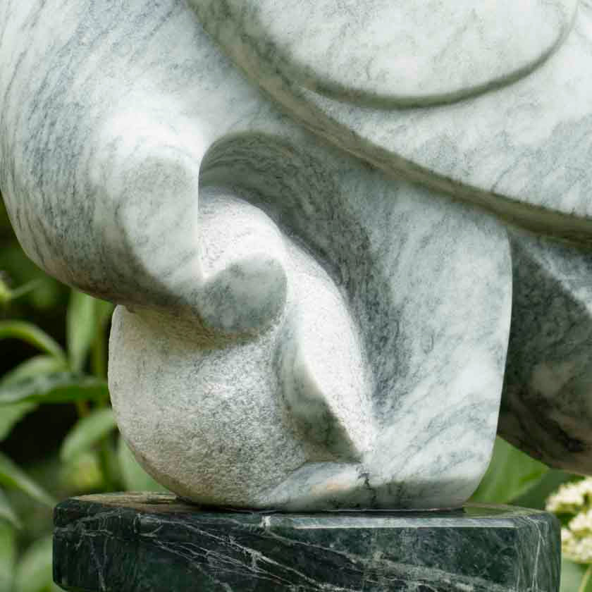 VT made marble garden sculpture by Nancy Diefenbach