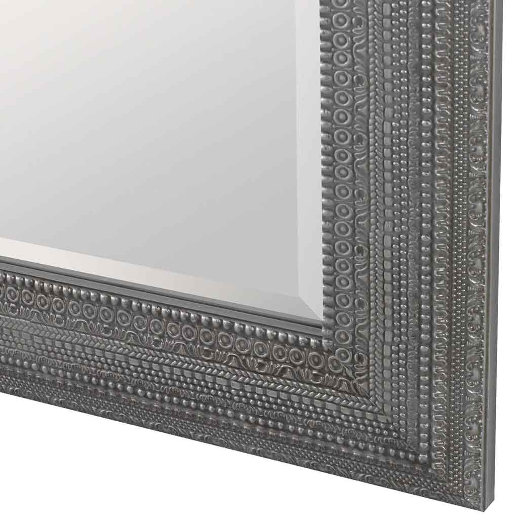 antiqued silver designer mirror