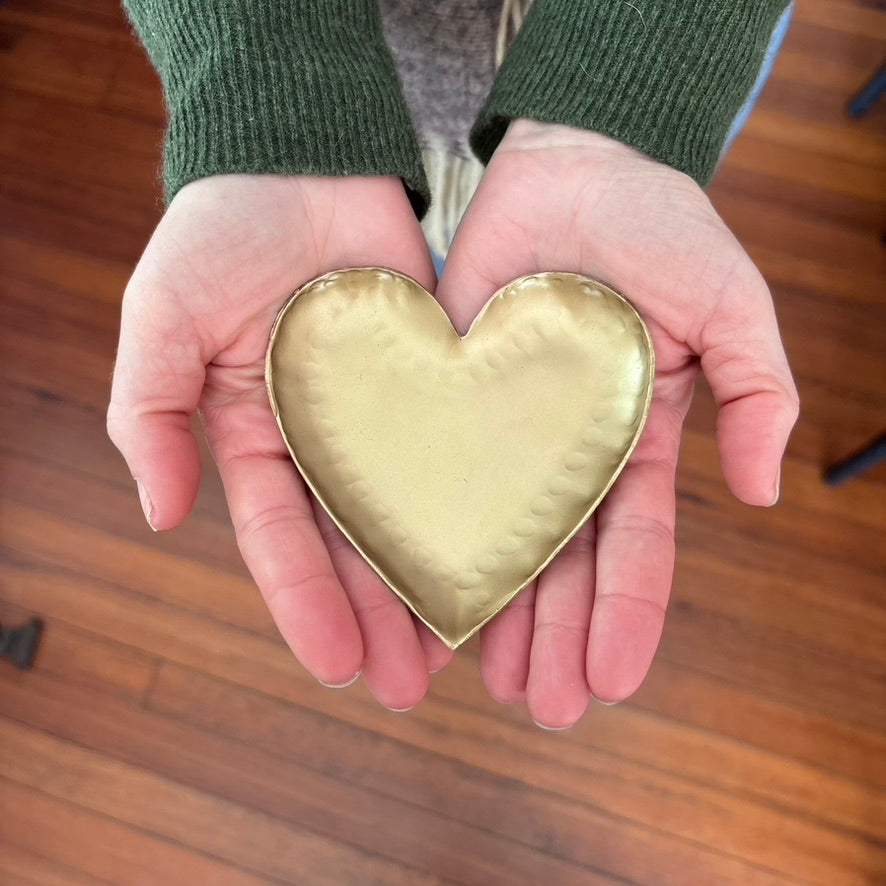 Brass Heart Tray