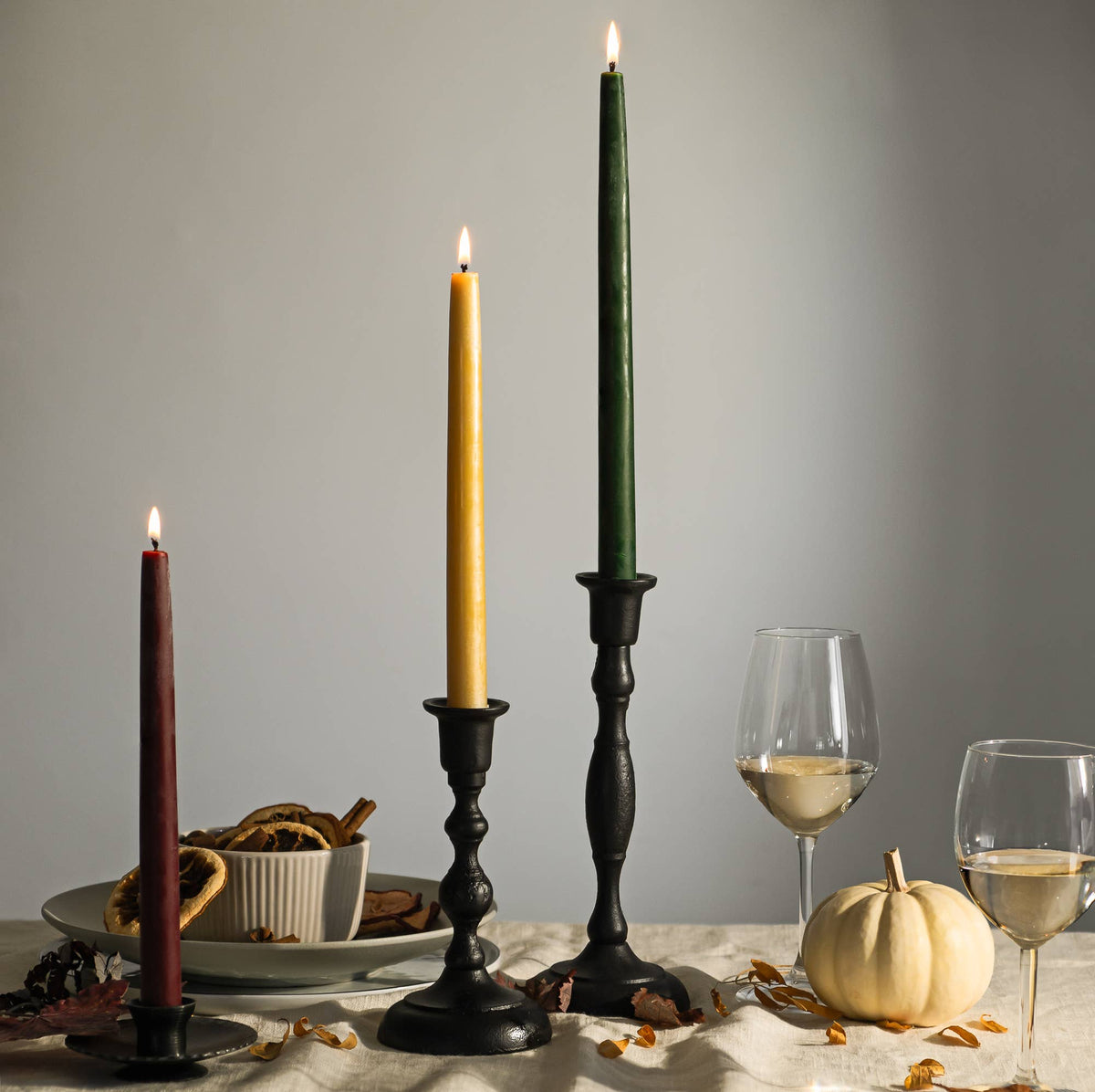 12" Beeswax Taper Candles