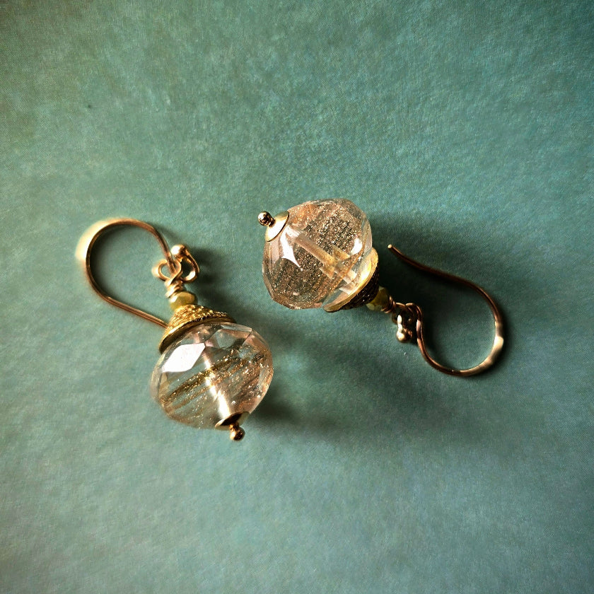 Rutilated Quartz Earrings