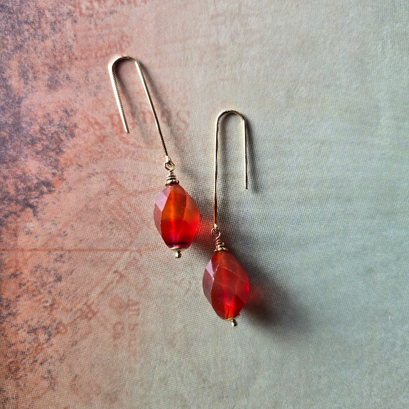 Red Carnelian Earrings