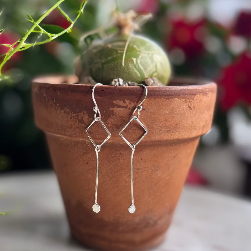 Diamond Paddle Earrings