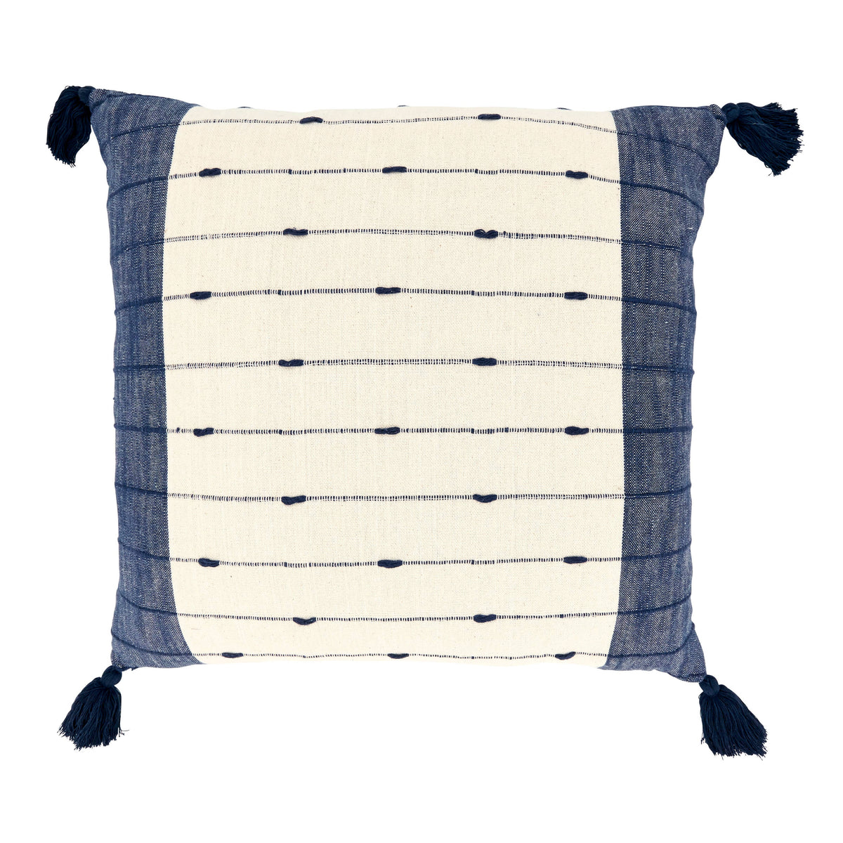 Tassel Trim Stripe Throw Pillow