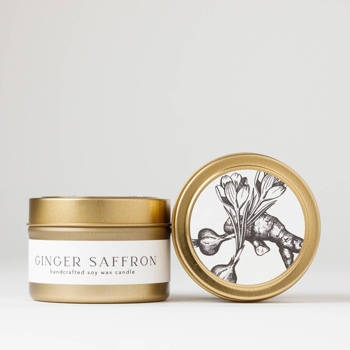 Ginger + Saffron Tin Soy Candle