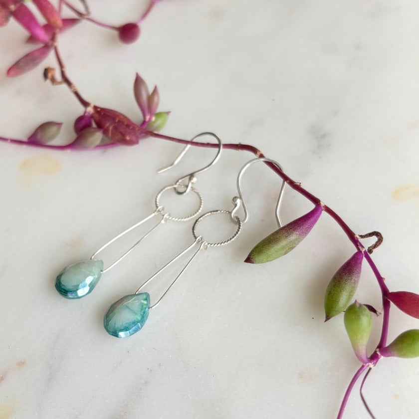 Solstice Earrings-Chrysocolla