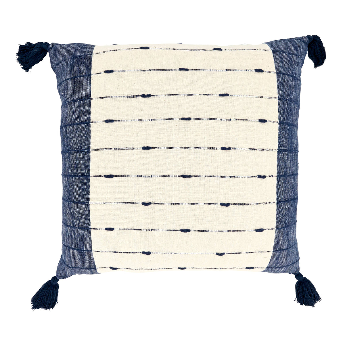 Tassel Trim Stripe Throw Pillow