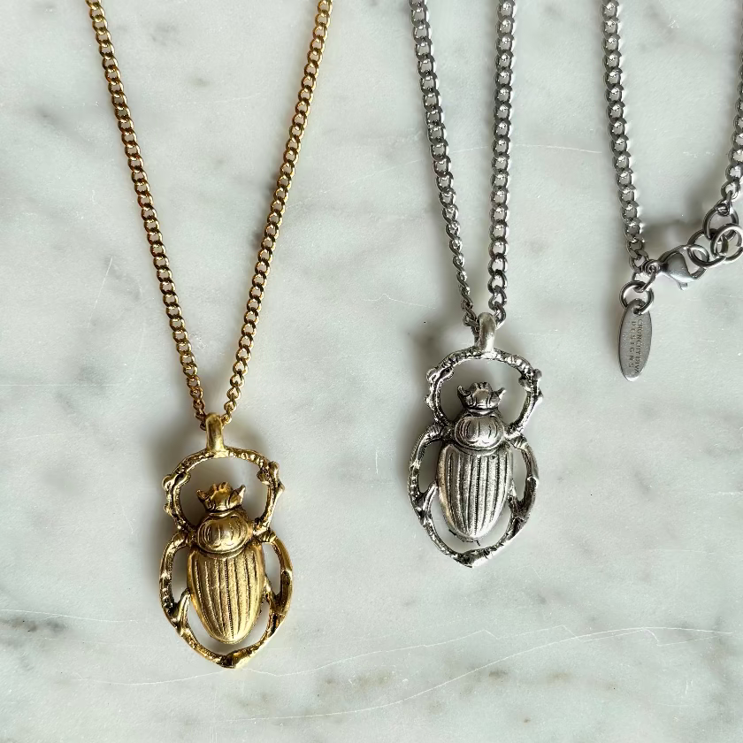 Vintage Beetle Necklace