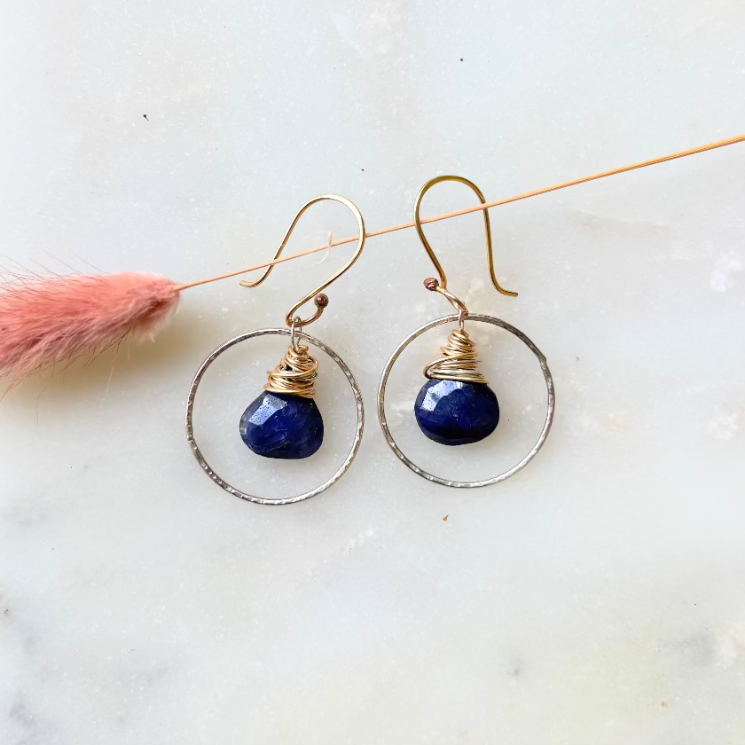 Lolite Circle Earrings