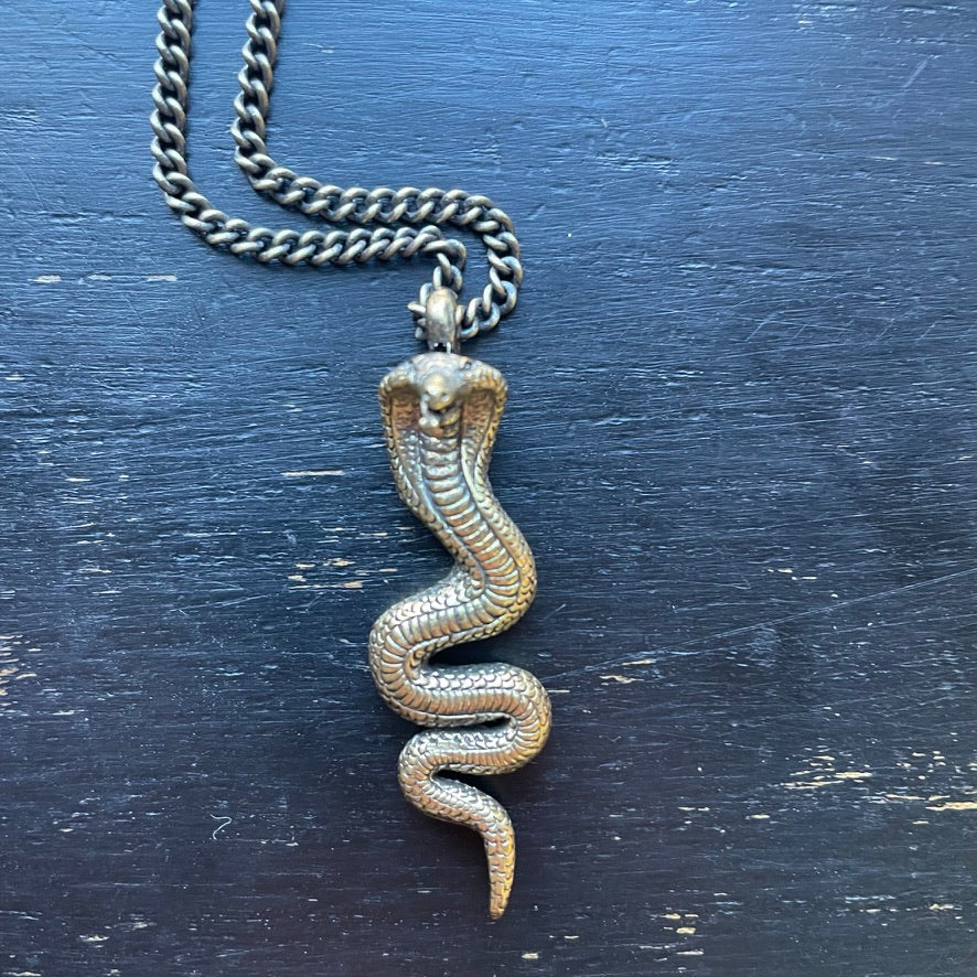 Sold at Auction: Cobra Chain Necklace 14K Gold