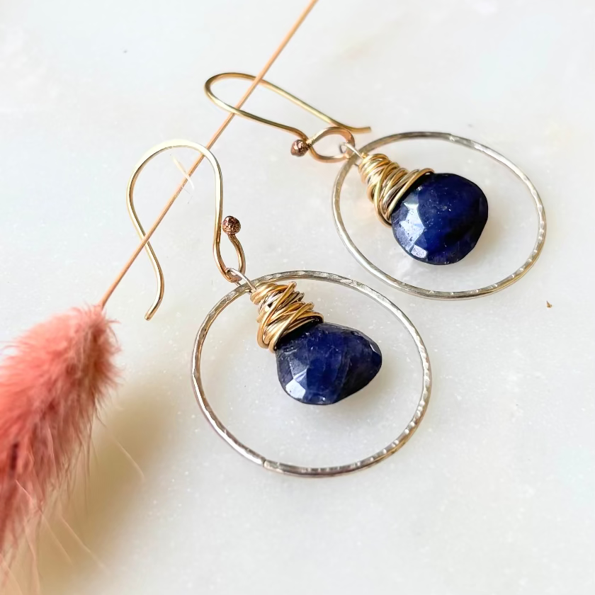 Lolite Circle Earrings
