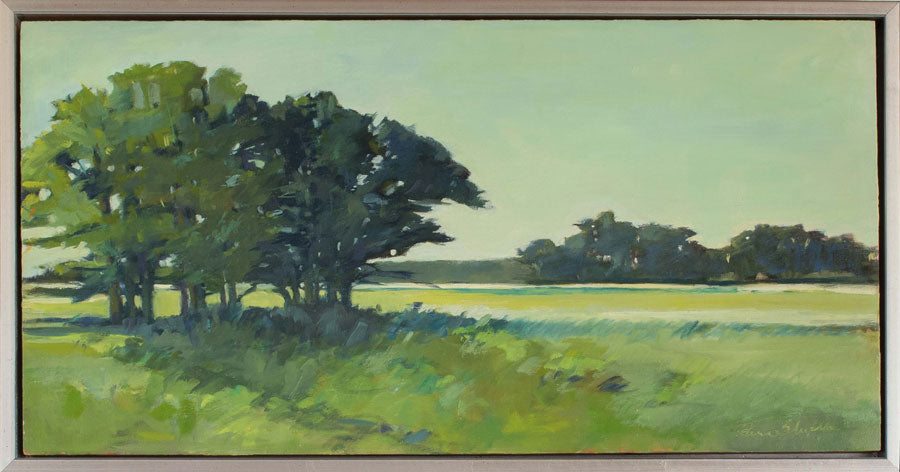 Trees at Hancock Field -Oil Painting 12x24