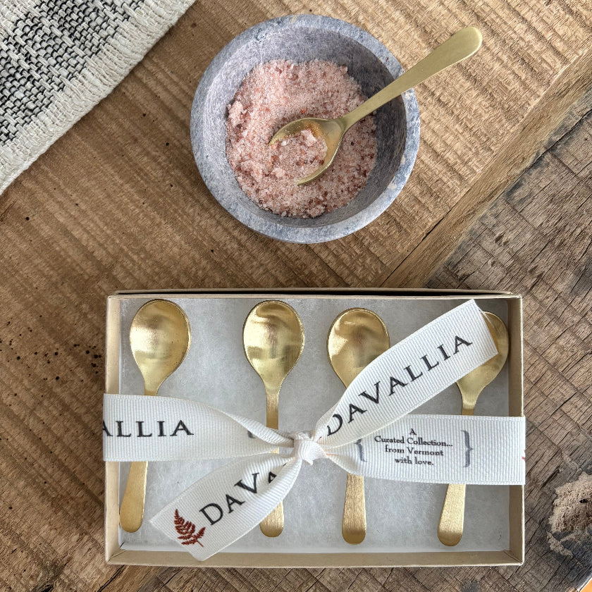 Handmade Solid Brass Spice Spoons-Set of 4