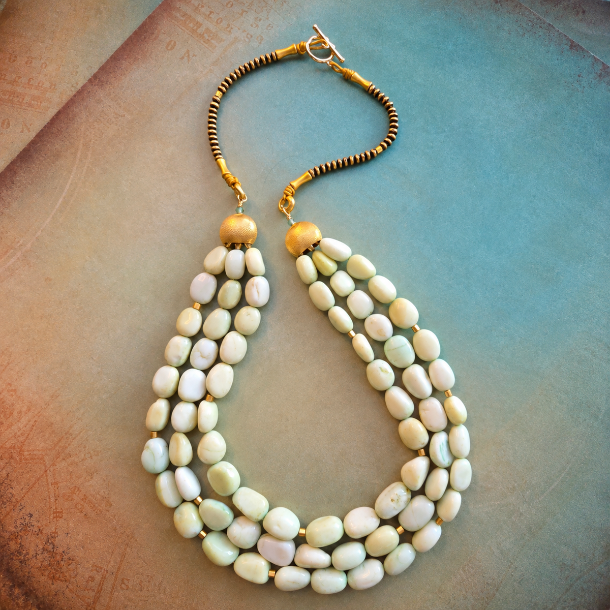 Green Opal Multi-Strand Necklace