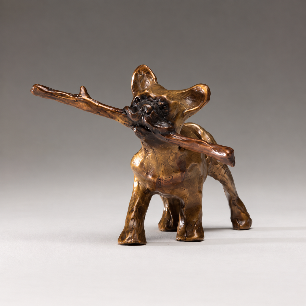 Napoleon- Bronze Dog Sculpture