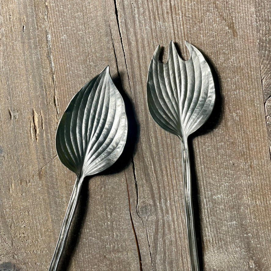 Hosta Serving Set-Pewter