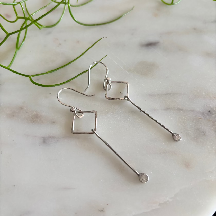 Diamond Paddle Earrings