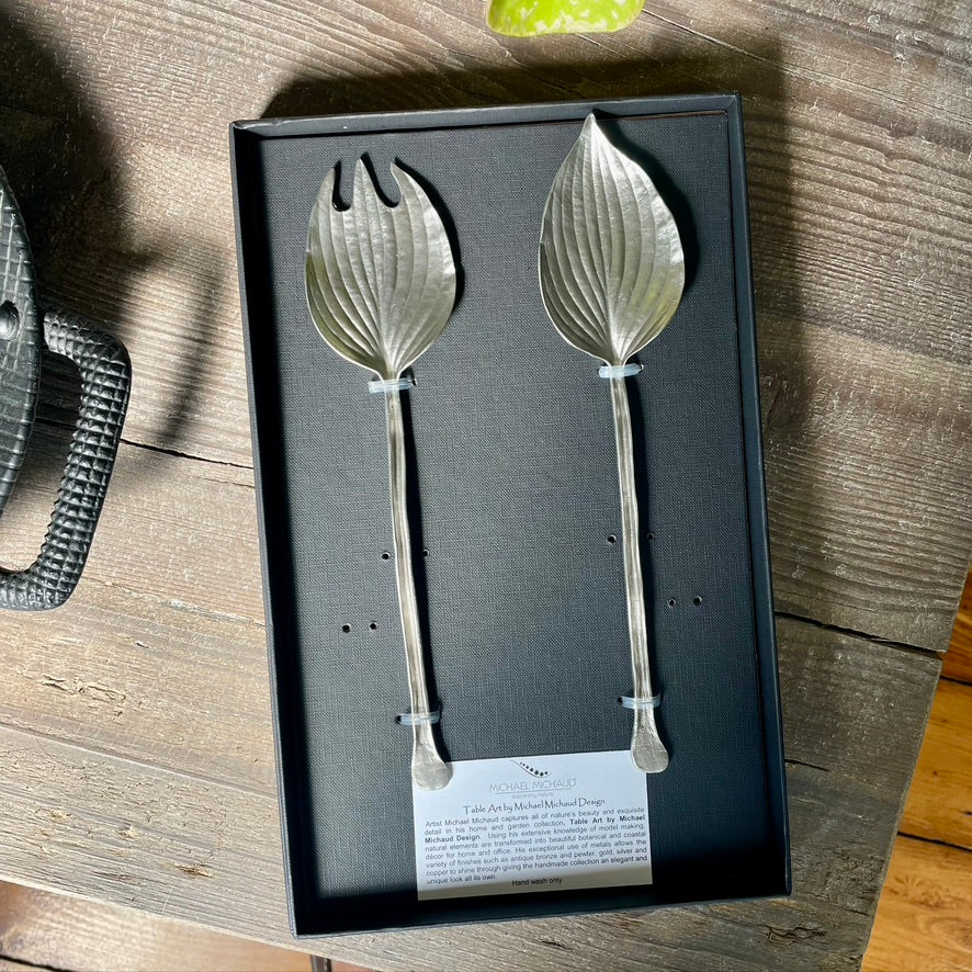 Hosta Serving Set-Pewter