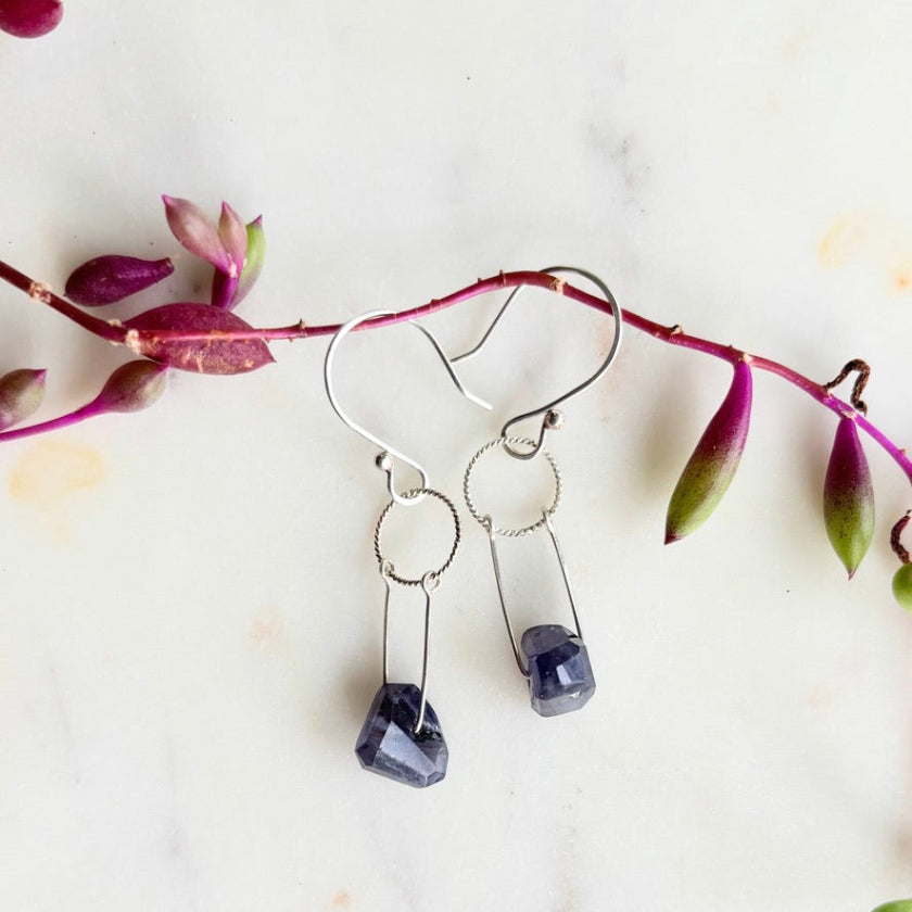 Solstice Earrings-Lolite