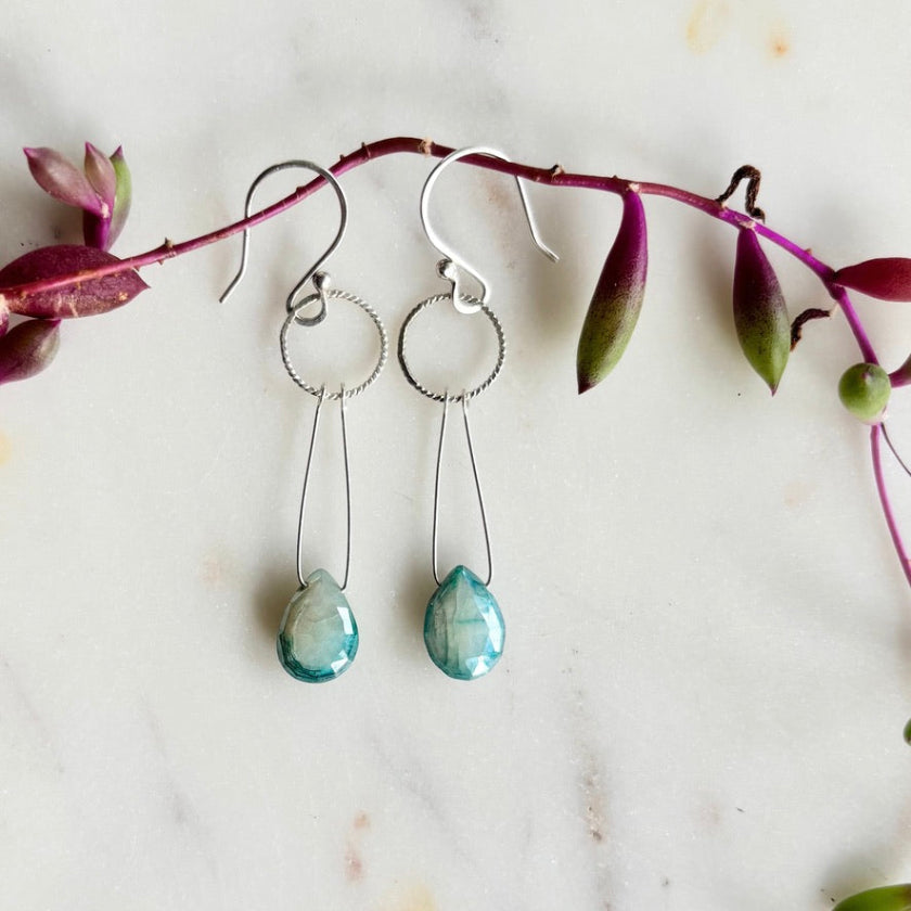 Solstice Earrings-Chrysocolla