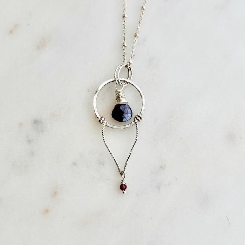 Garnet Karma Necklace