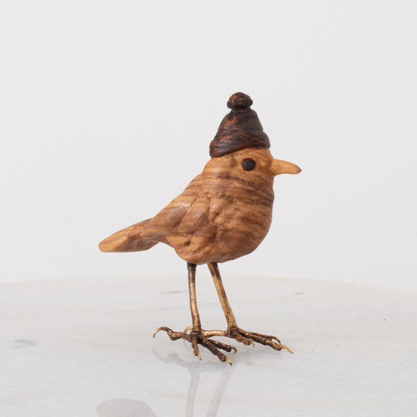 Snow Birds -Hardwood Bird Sculpture