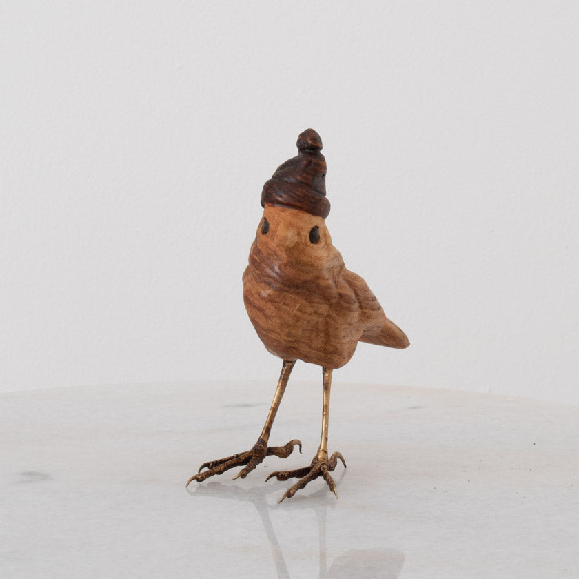 Snow Birds -Hardwood Bird Sculpture