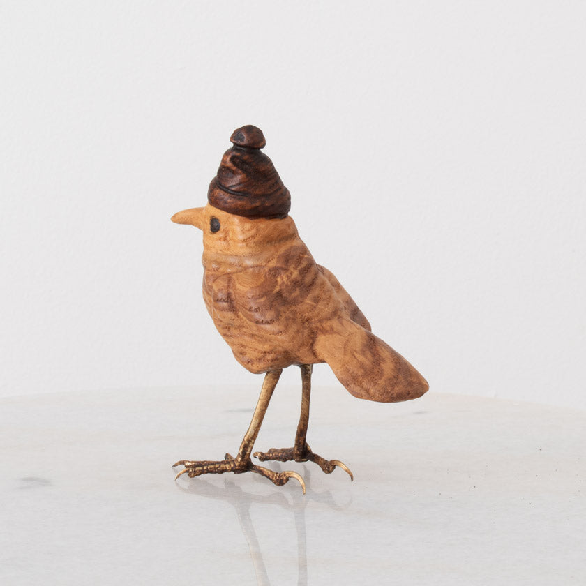 Snow Birds -Hardwood Bird Sculpture