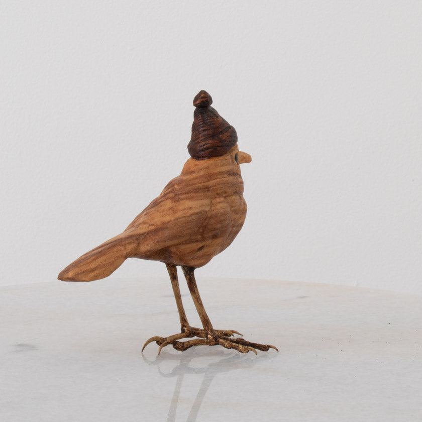 Snow Birds -Hardwood Bird Sculpture