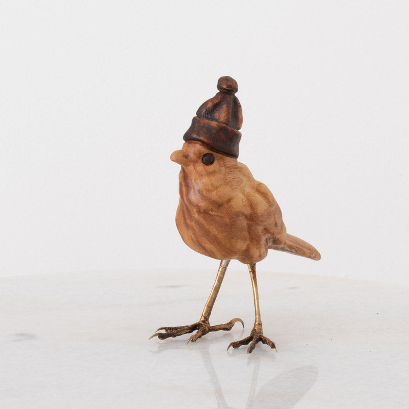 Snow Birds -Hardwood Bird Sculpture