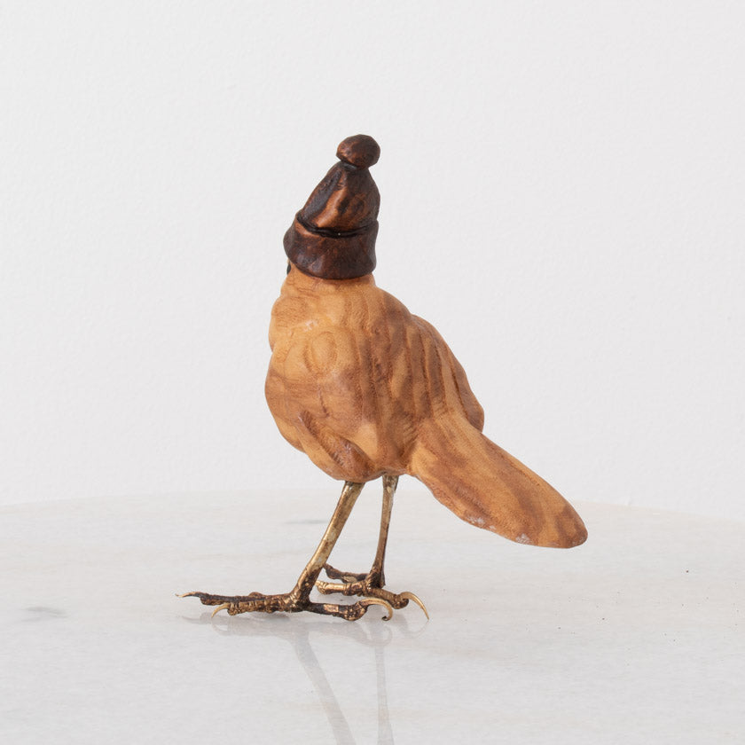Snow Birds -Hardwood Bird Sculpture