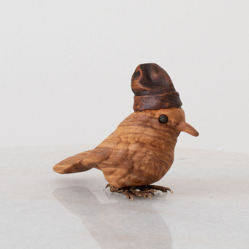 Snow Birds -Hardwood Bird Sculpture