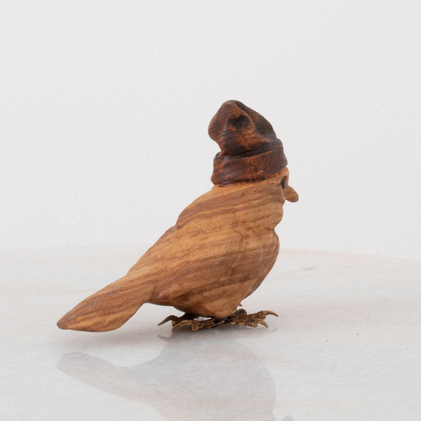 Snow Birds -Hardwood Bird Sculpture