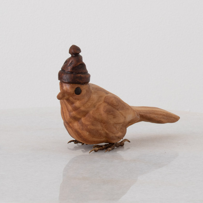 Snow Birds -Hardwood Bird Sculpture