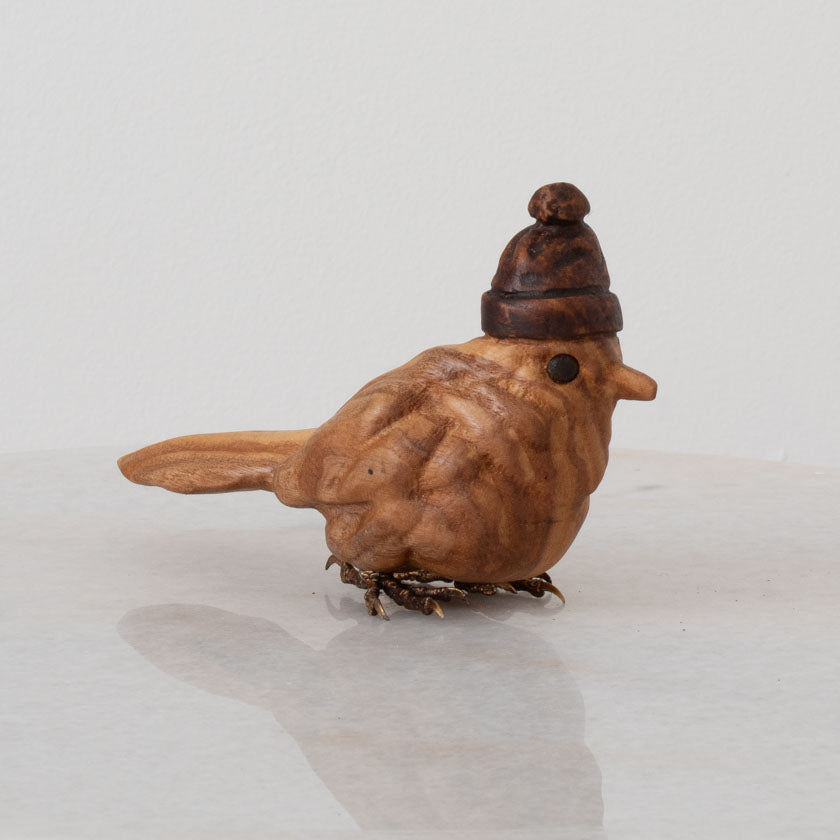 Snow Birds -Hardwood Bird Sculpture