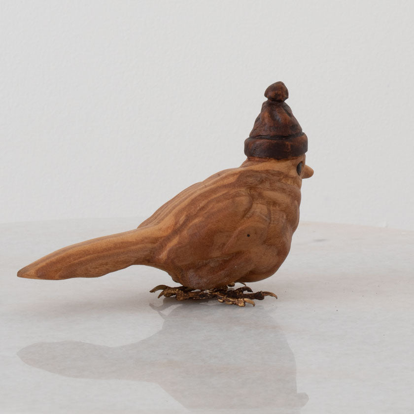 Snow Birds -Hardwood Bird Sculpture