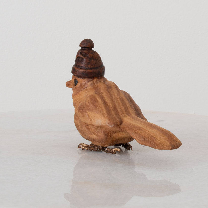 Snow Birds -Hardwood Bird Sculpture