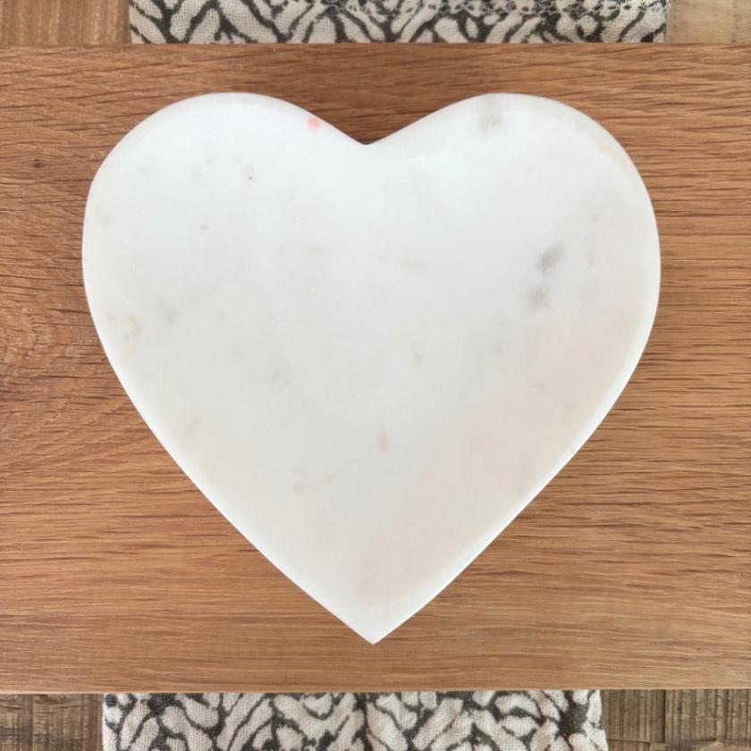 Stone Marble Heart  Dish