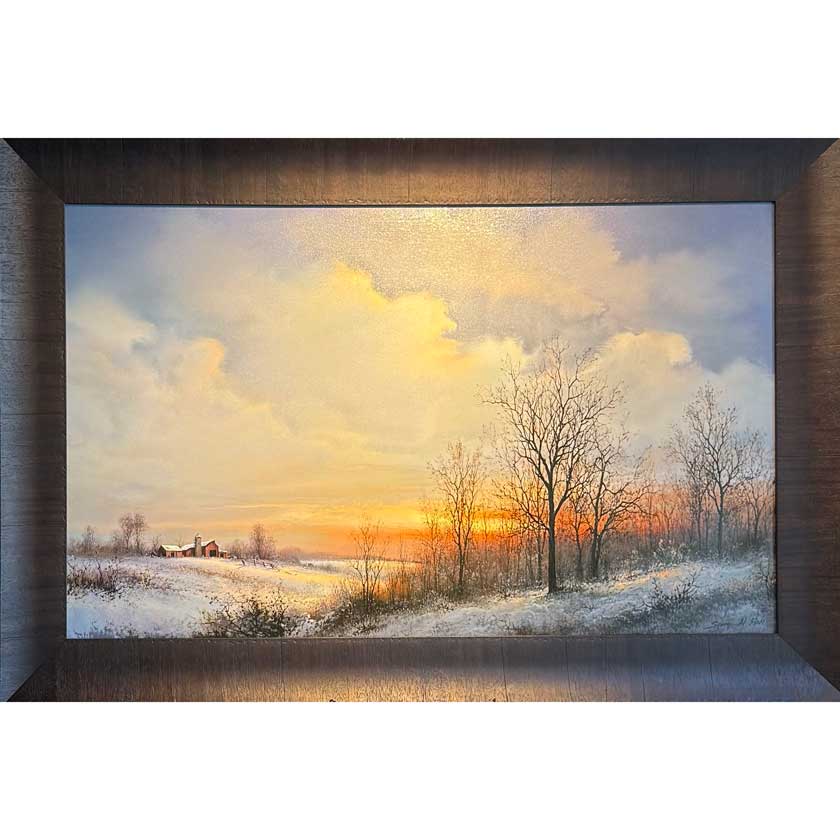 Sunrise on the Farm -Oil Painting 25x42