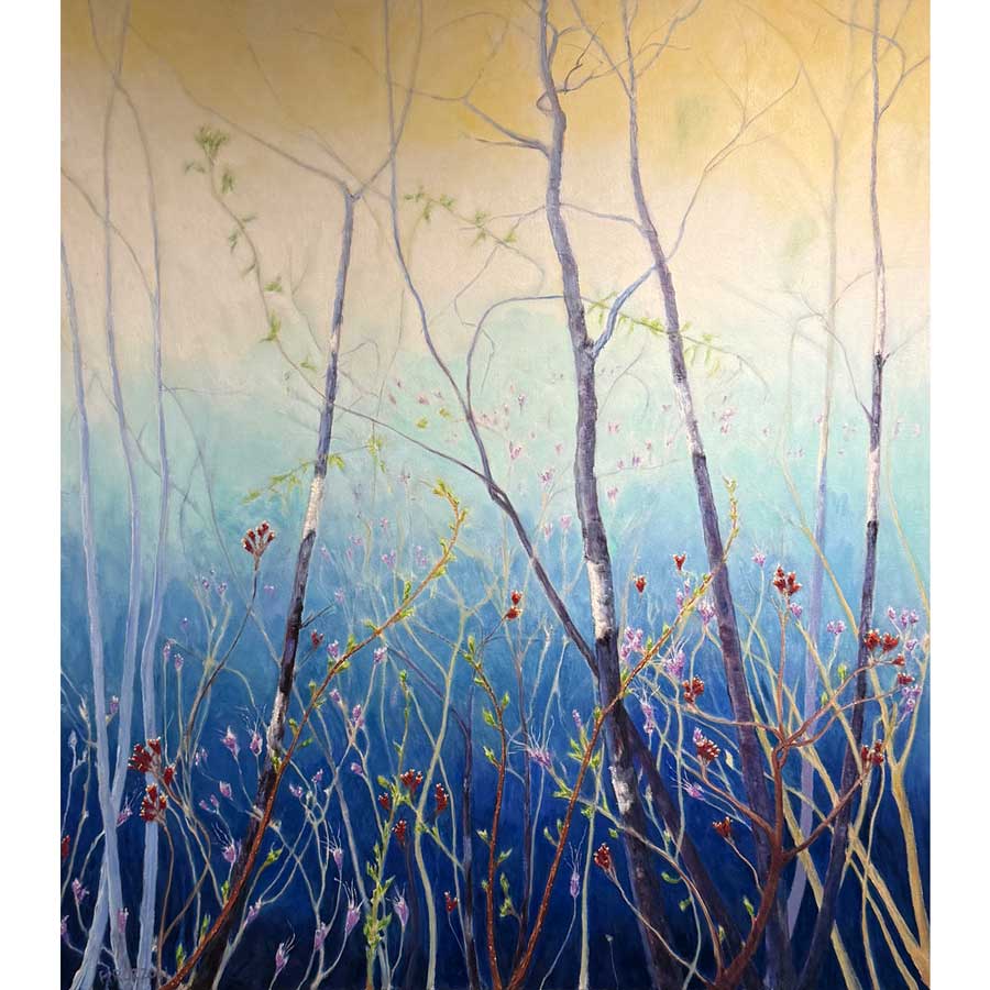 Wild Rhododendrons #3 -Oil Painting 40x36