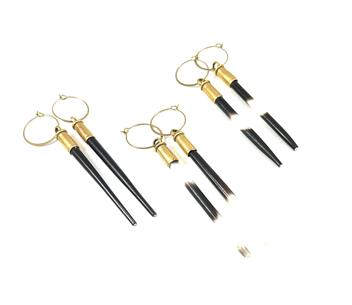 New Porcupine Quill Hoop Earrings